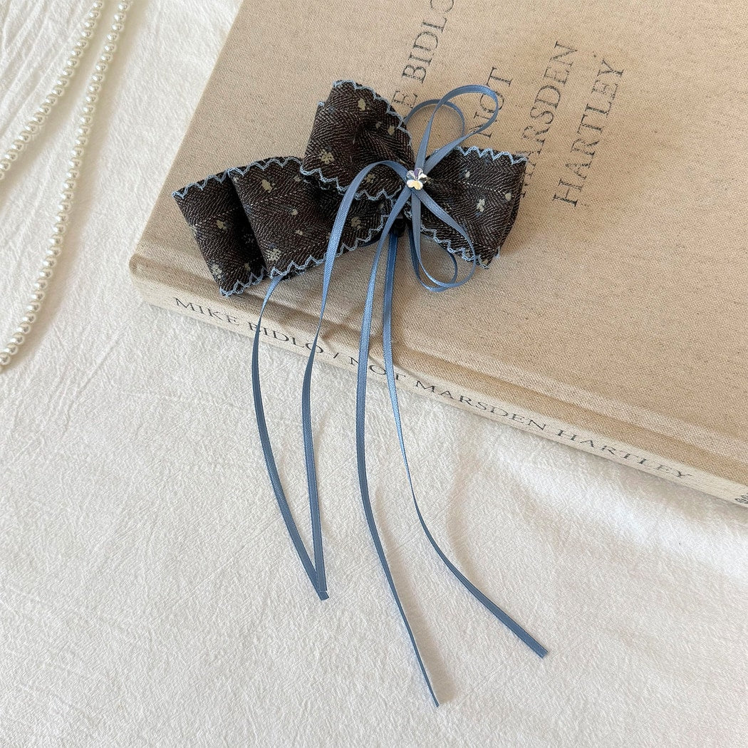 Beau - Layered Bow Ribbon Accent Hair Styling Banana Clip