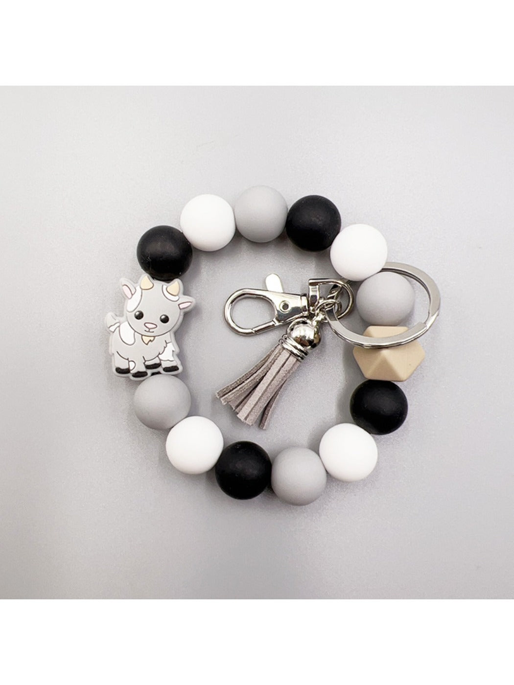 Keypus - Cartoon Animal Tassel Silicone Keychain