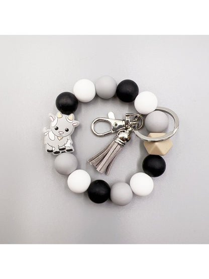 Keypus - Cartoon Animal Tassel Silicone Keychain