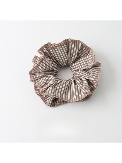 Gifty - Striped Polyester Ponytail Scrunchie