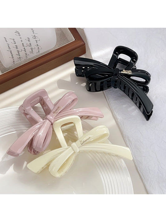 Beau - Glossy Butterfly Bow PC Plastic Claw Clip