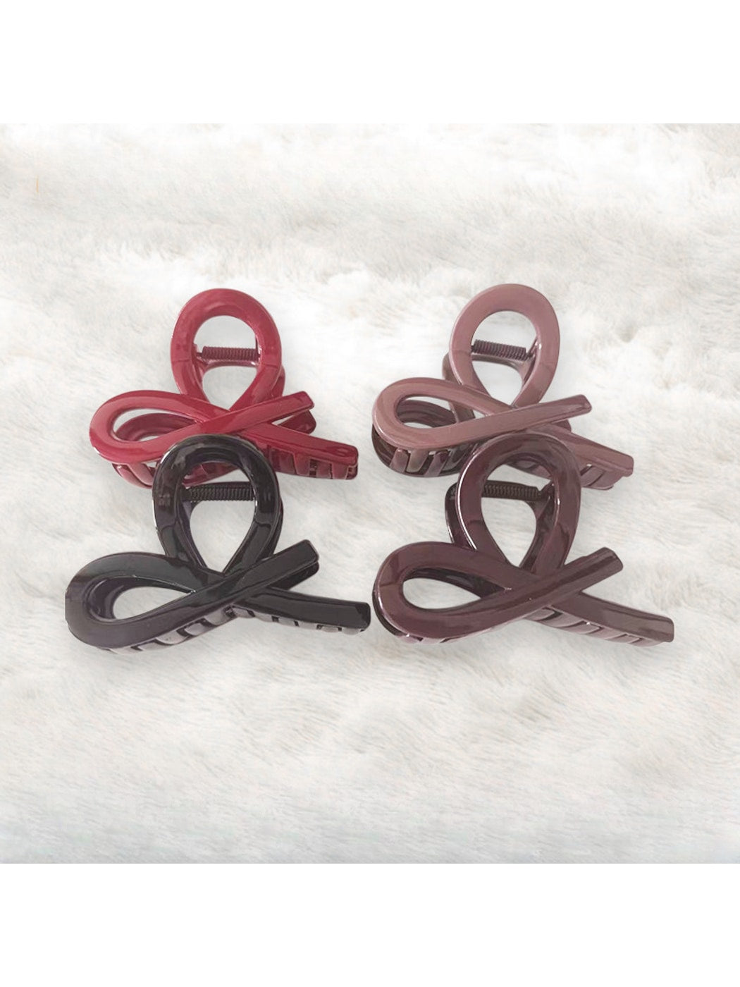 Beau - Simple Square Twist Design Plastic Claw Clip