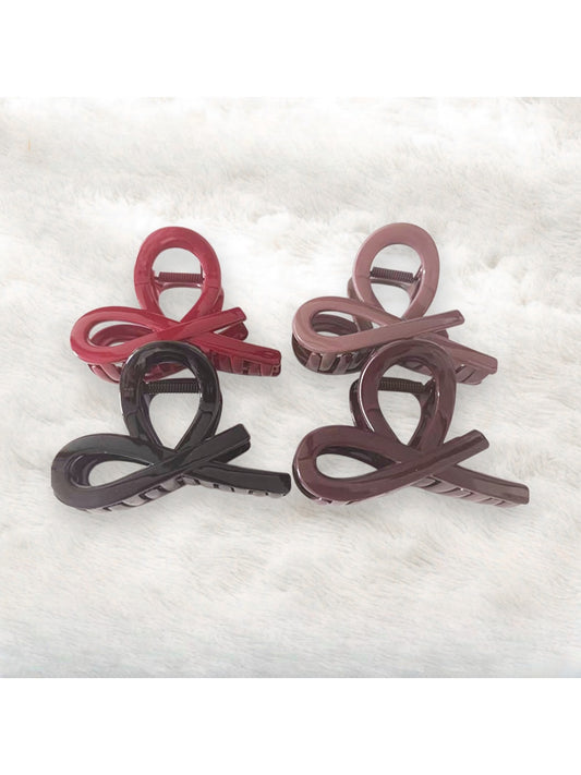 Beau - Simple Square Twist Design Plastic Claw Clip