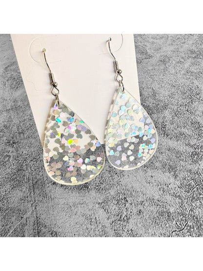 Earedge - Cute Teardrop Heart Earrings