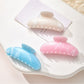 Beau - Marble Look Semi Circle Plastic Claw Clip