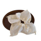Gifty - Beige Floral Embroidered Sheer Scrunchie