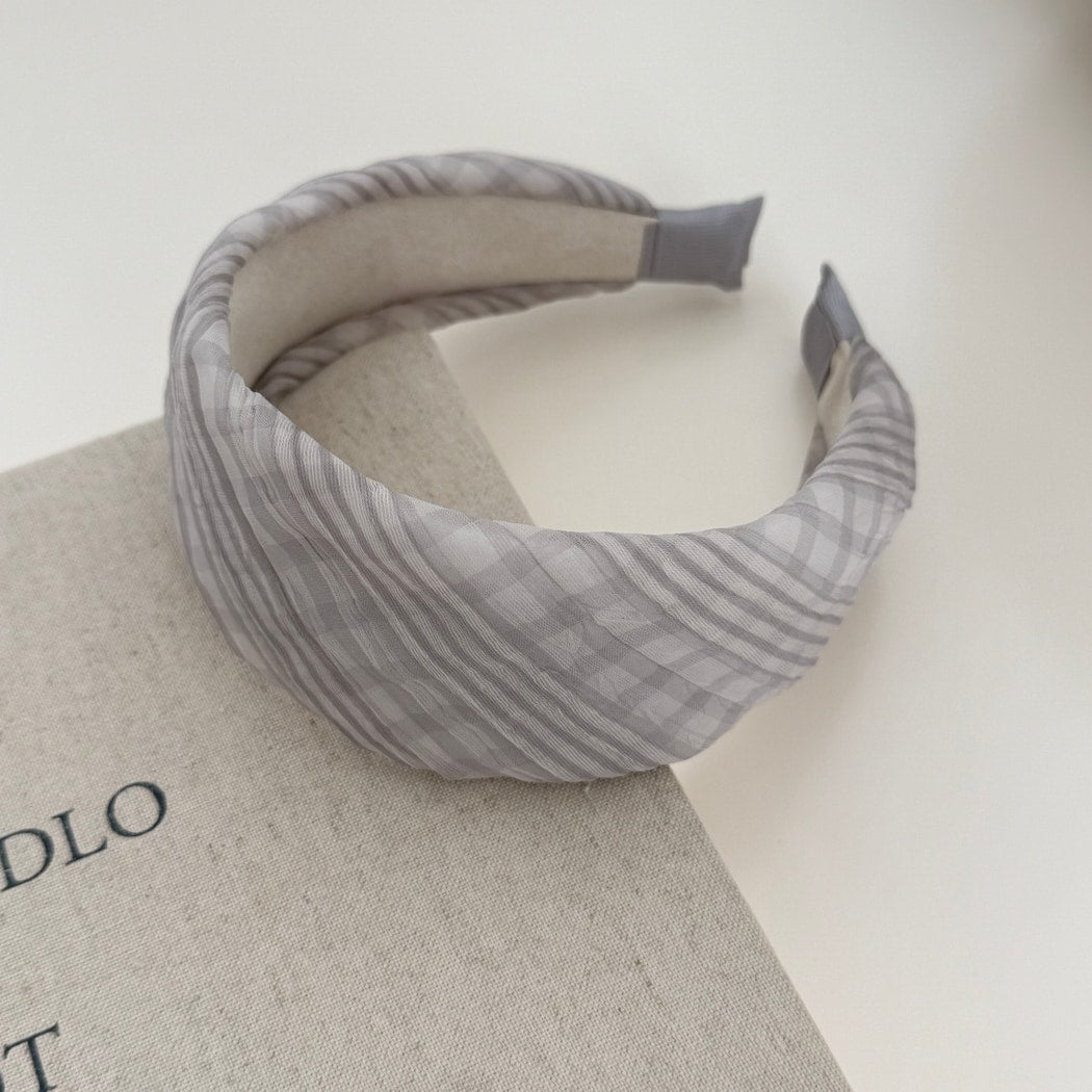 Gifty - Plaid Padded Fabric Check Pattern Headband