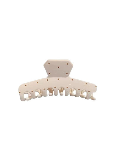 Beau - Curved Geometric Polka Dot Hair Claw Clip