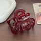 Beau - Glossy Oval Cutout Pumpkin Claw Clip