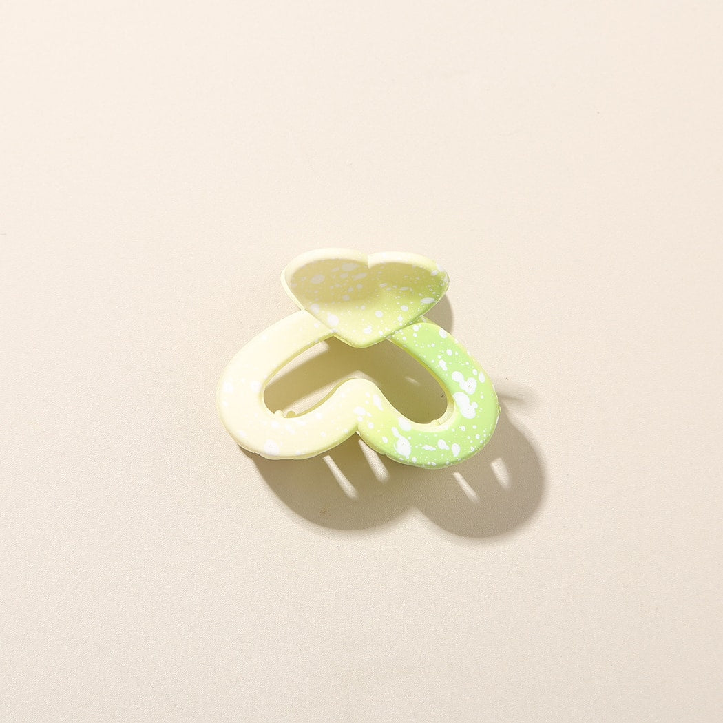 Beau - Gradient Heart Shape PS Alloy Claw Clip