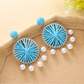 Earedge - Geometric Round Pendant Drop Earrings