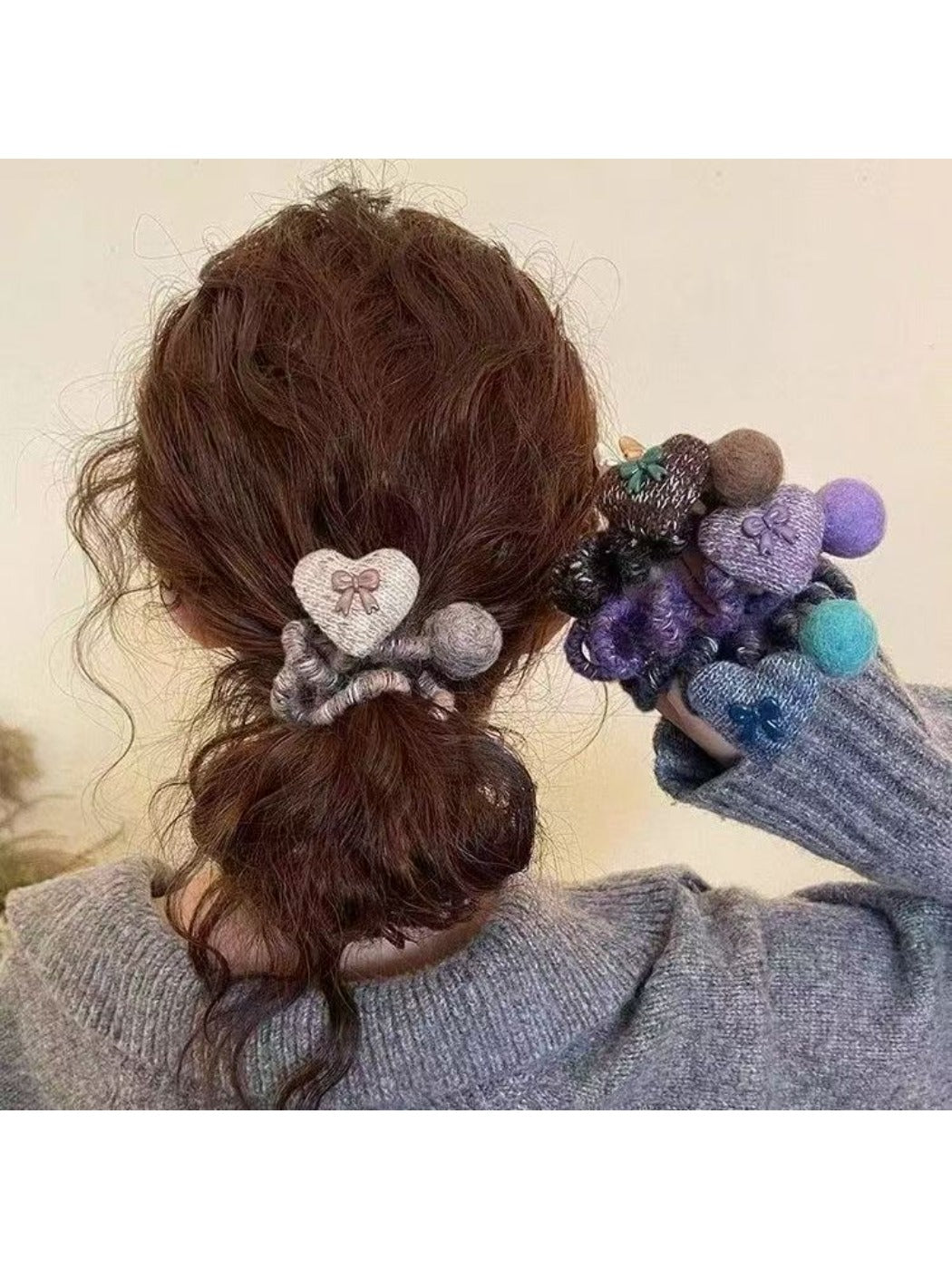 Gifty - Cute Heart Shaped Spiral Hair Ties