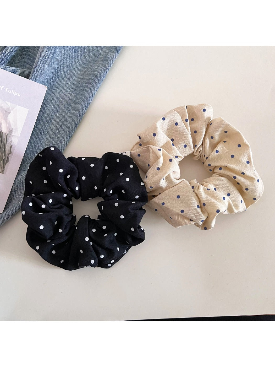 Gifty - Versatile Polka-Dotted Spiral-Shaped Hair Tie
