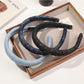 Gifty - Rhinestone Detail Denim Look Fabric Headband