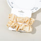 Gifty - Solid Color Ruffled Hair Ties Set