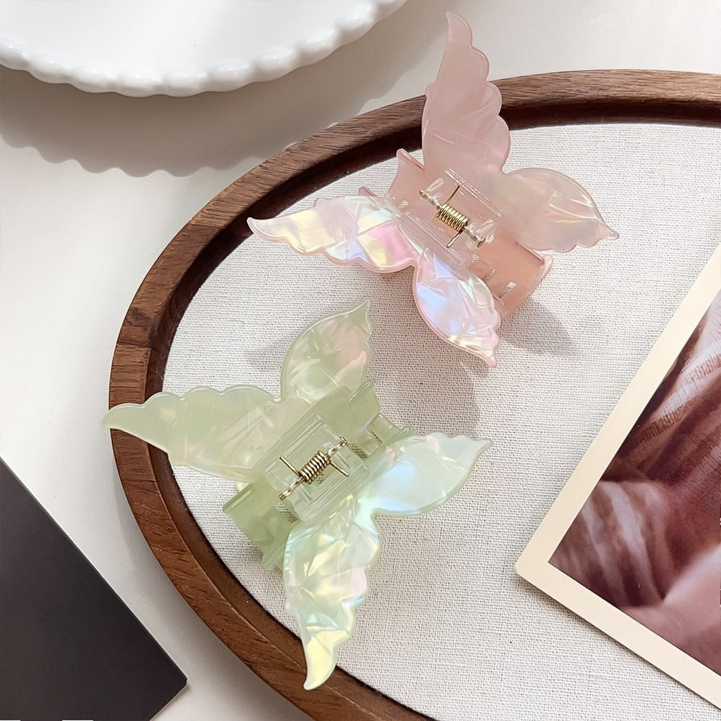 Beau - Glossy Butterfly Shape Pastel Claw Clip