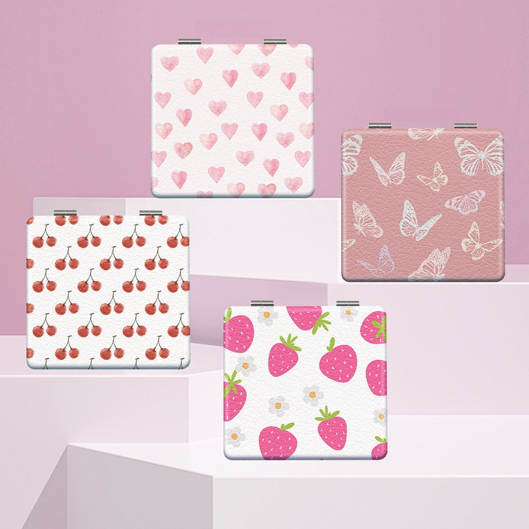 Mirroray - Foldable Fruit and Heart Print Pocket Mirror