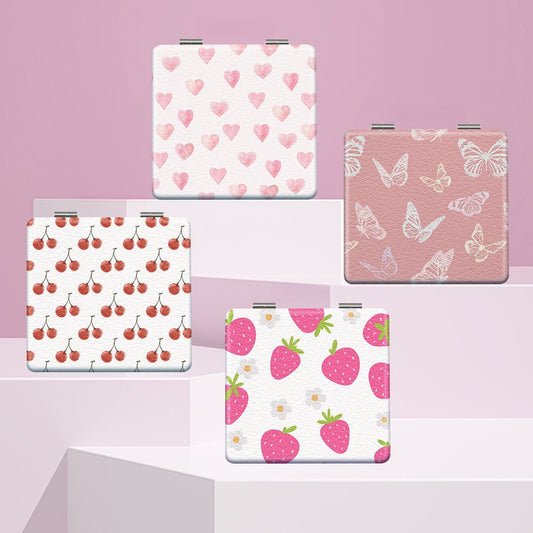 Mirroray - Foldable Fruit and Heart Print Pocket Mirror
