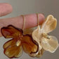 Earedge - Vintage Amber Flower Earrings