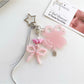 Keypus - Acrylic Clover Bow Beaded Bag Charm Keychain
