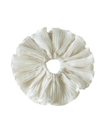 Gifty - White Ruffled Hair Tie