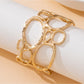 Lovra - Gold Geometric Irregular Open Cuff Bracelet