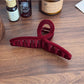 Beau - Elegant Velvet Hair Claw Clip Large