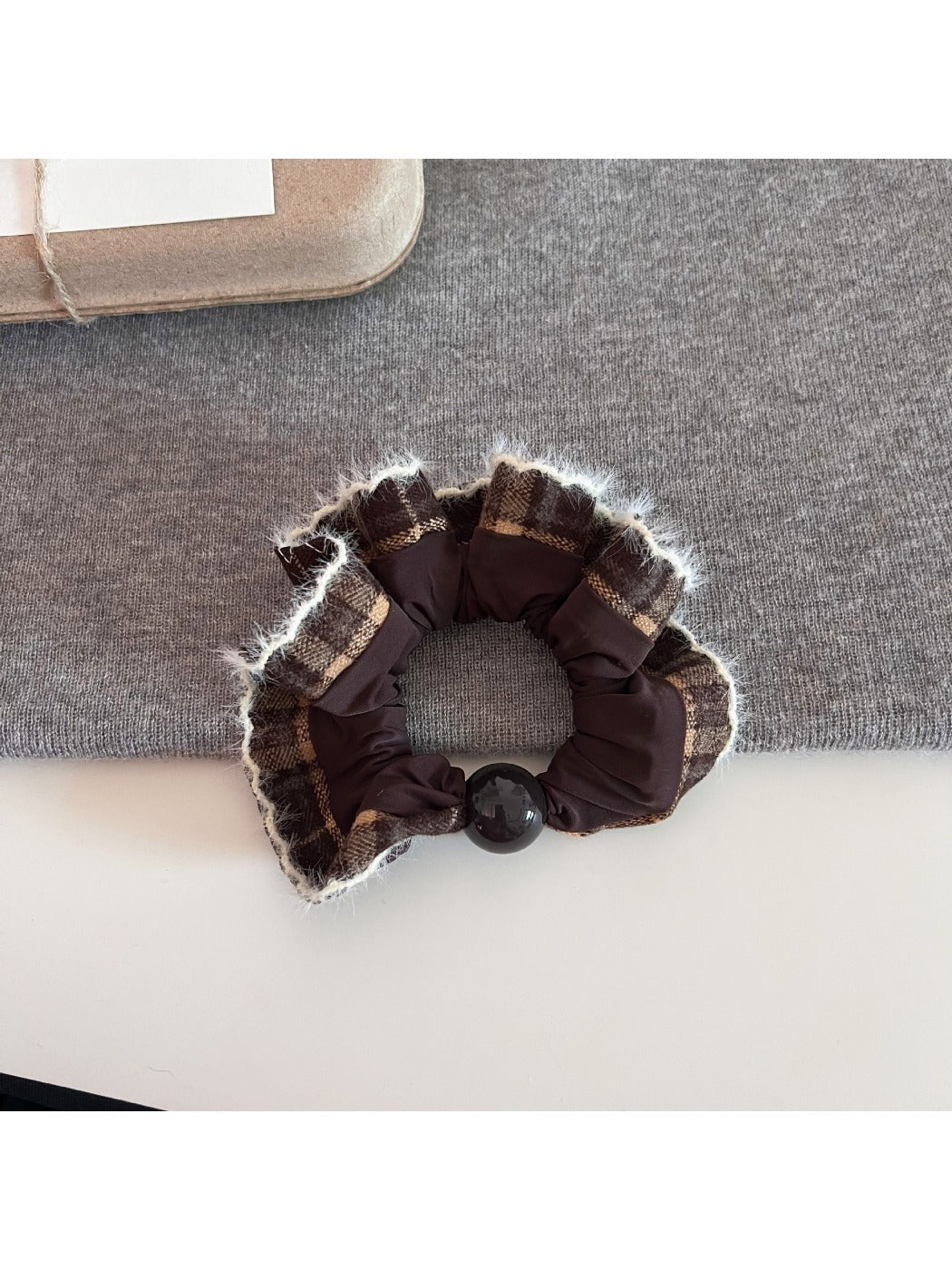 Gifty - Elegant Plaid Patchwork Scrunchie