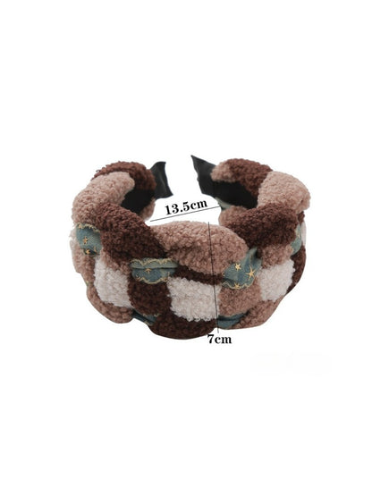 Beau - Knitted Cable Headband Cute Color Block