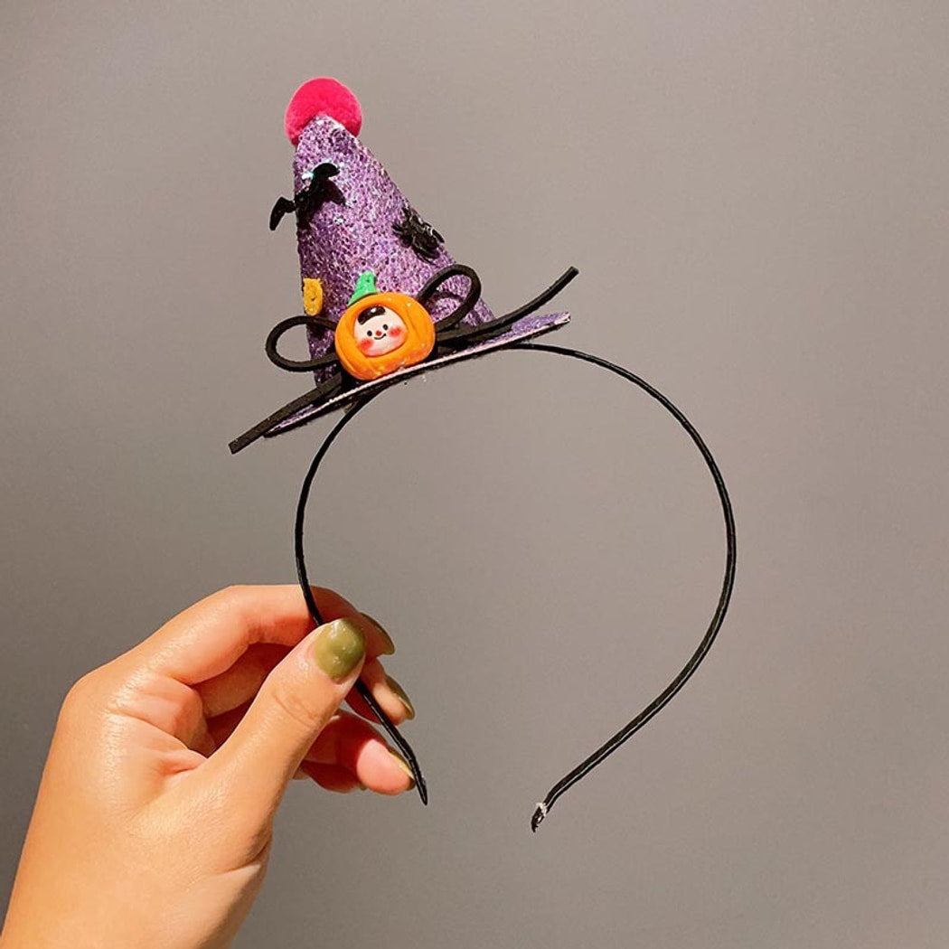 Gifty - Halloween Pumpkin Bow Hat Shaped Headband