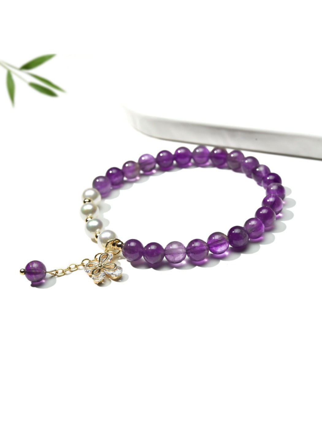 Lovra vintage butterfly beaded bracelet worn on wrist showcasing fit and design