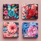 Mirroray - Floral Print Foldable Portable Compact Mirror