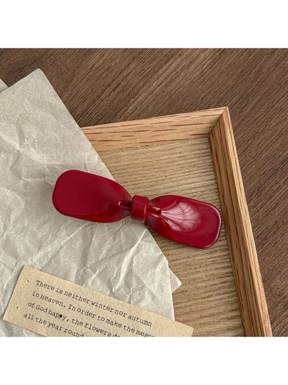 Beau - Glossy Butterfly Bow Acetate Fiber Hair Clip