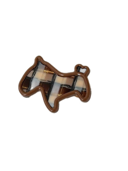Beau - Plaid Pony-Shaped Side Hair Clip