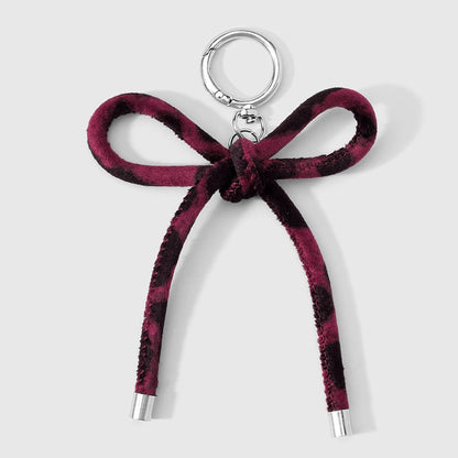 Keypus - Vintage Leopard Print Bow Keychain