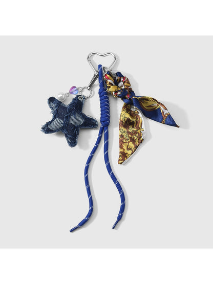 Keypus - Y2K Retro Heart or Star Woven Cord Keychain