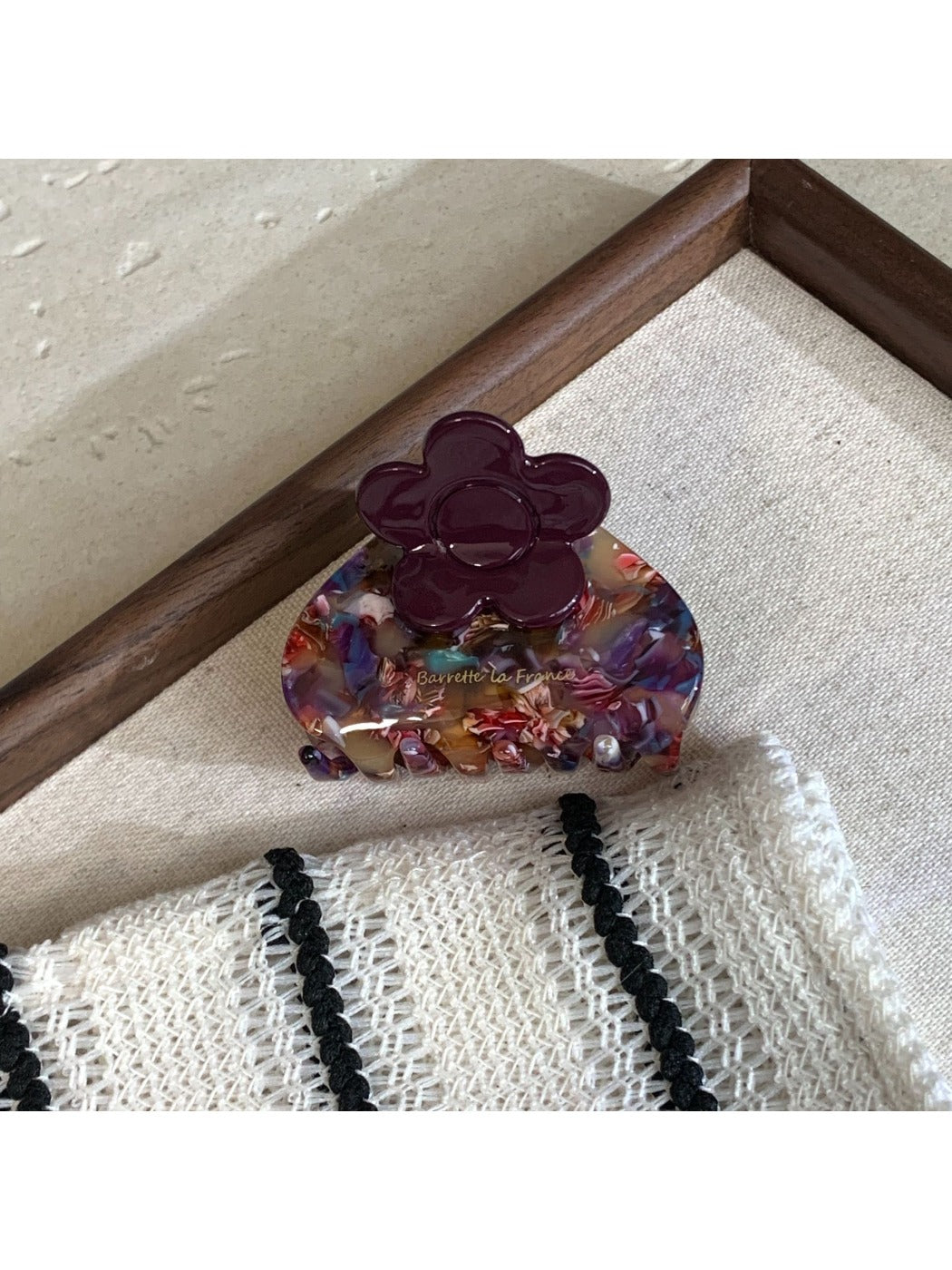 Beau - Stylish Acetate Flower Pattern Hair Clip