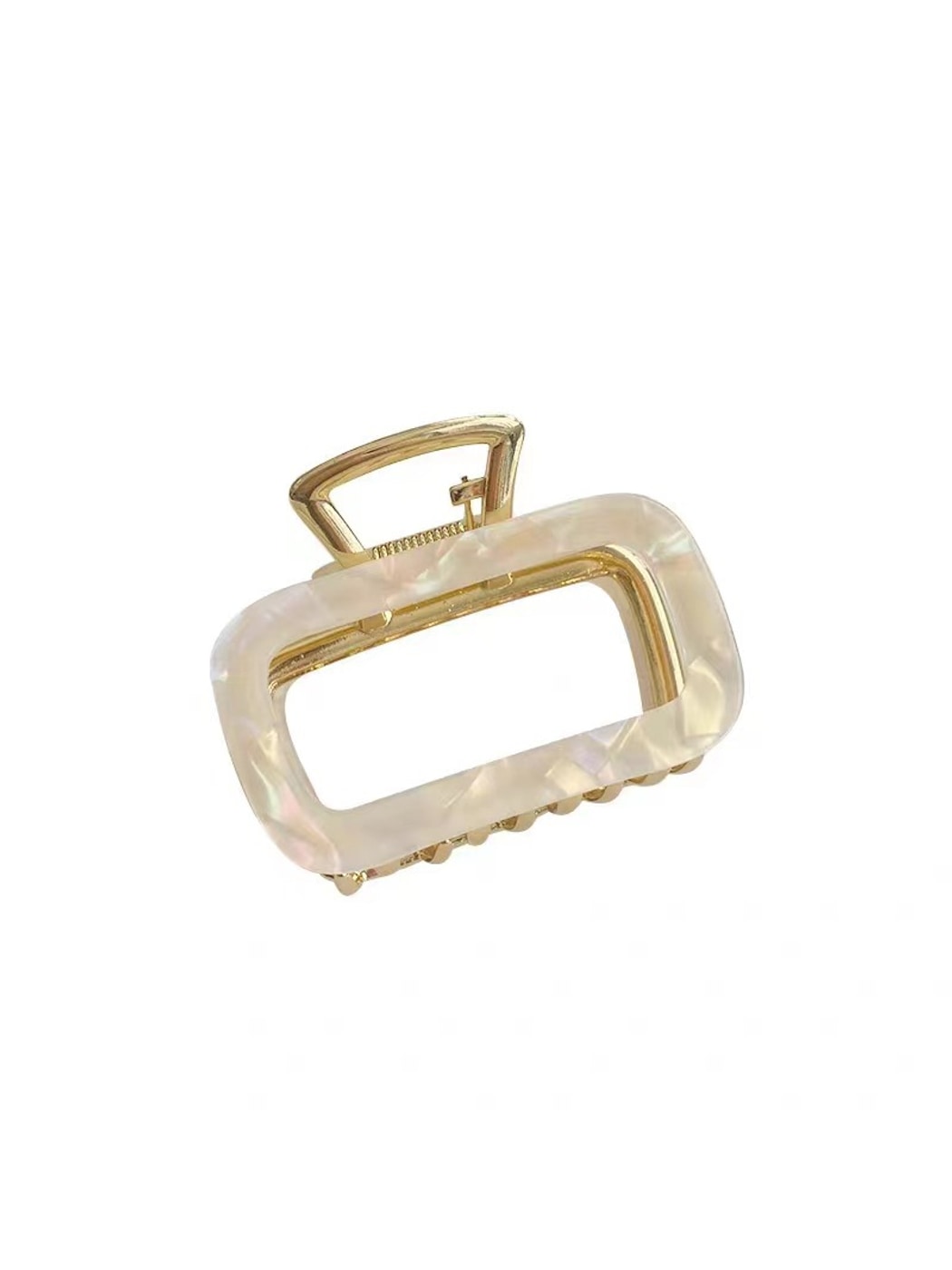 Beau - Square Hollow Acetate Alloy Claw Clip