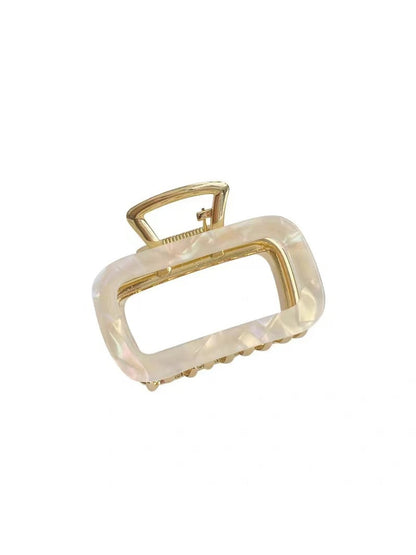Beau - Square Hollow Acetate Alloy Claw Clip