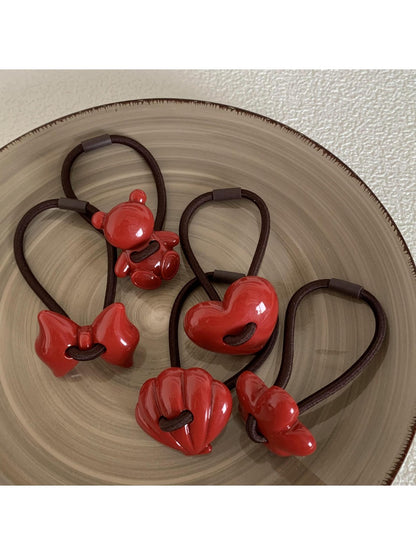 Gifty - Cute Red Fashion Hair Tie