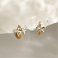 Earedge - Charming Bi-Color Bow Hoop Earrings