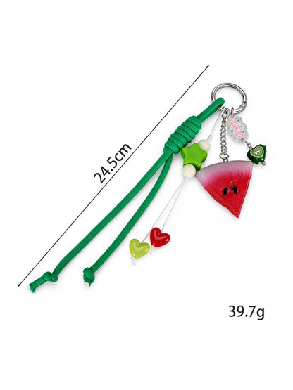 Keypus - Lemon Slice Acrylic Braided Cord Keychain