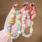 Keypus - Cartoon Acrylic Bow Star Beaded Phone Charm