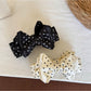 Beau - Polka Dot Bow Ponytail Banana Clip