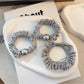 Gifty - High Elastic Ruffle Trim Decorative Hair Tie