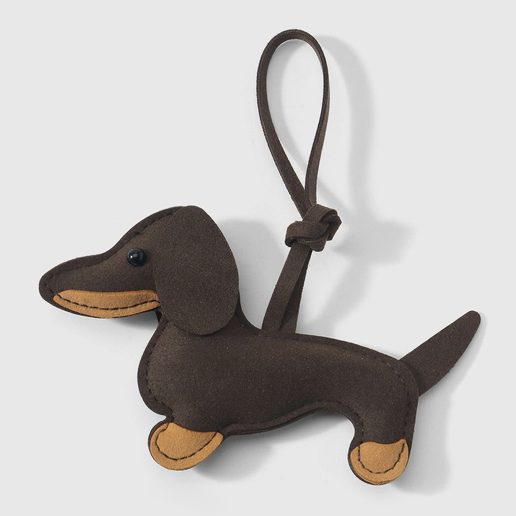 Keypus - Color Block Cute Dachshund Shape Keychain