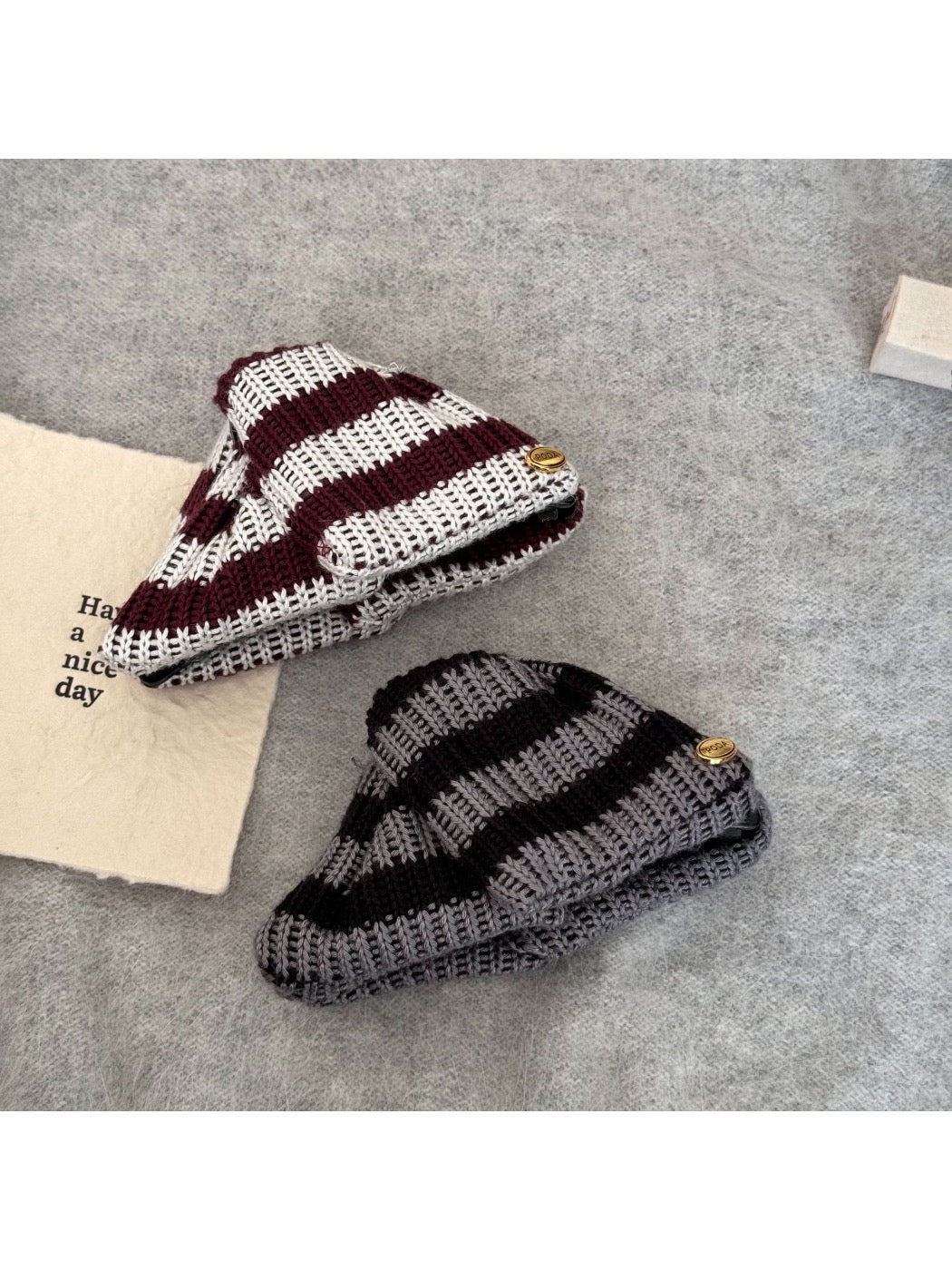 Gifty - Striped Knit Hair Accessories
