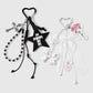 Keypus - Y2K Cross and Lace Bow Beaded Keychain
