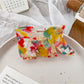 Beau - Glossy Marbled Acetate M Shape Claw Clip