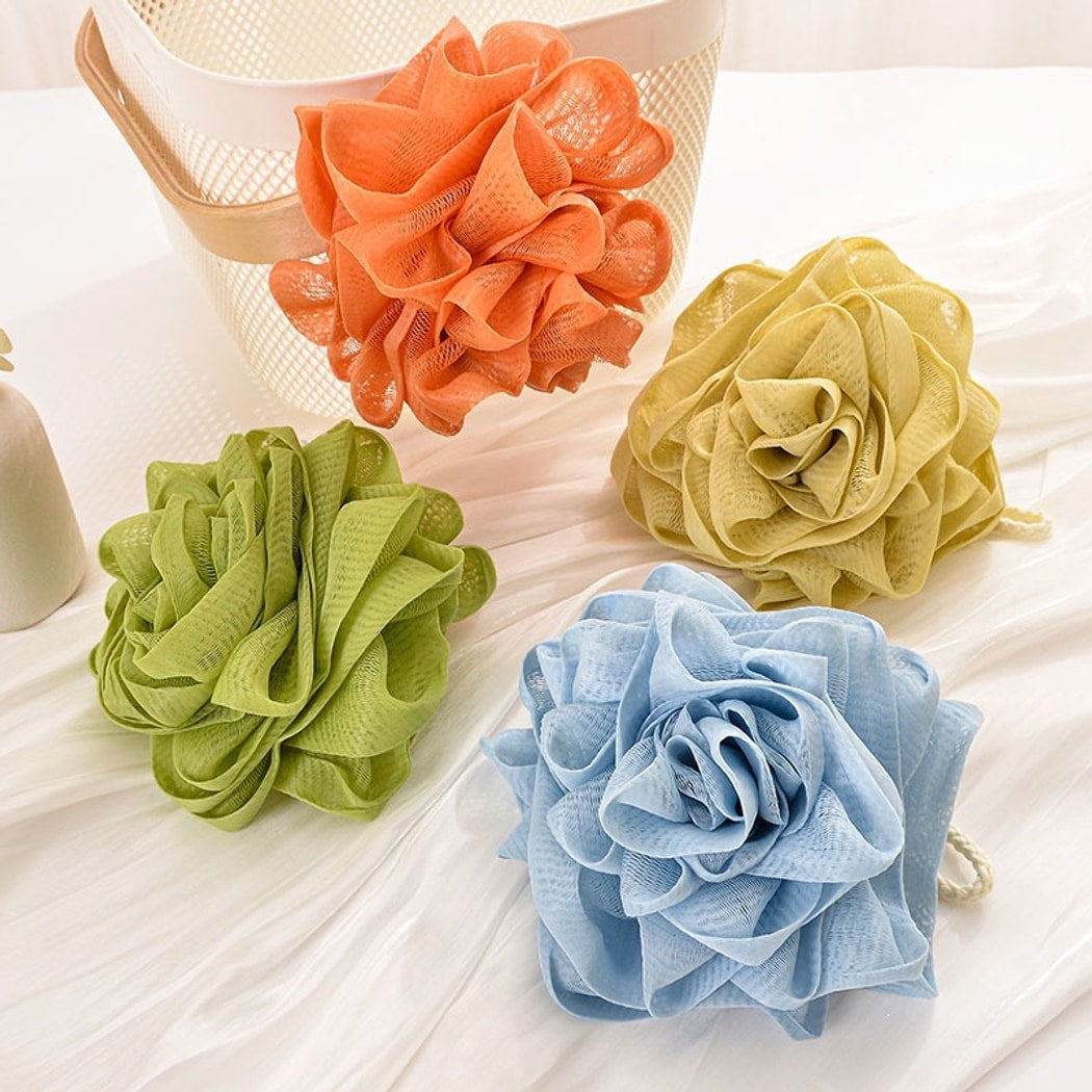 Papo - Rose Form PE Mesh Bath Pouf